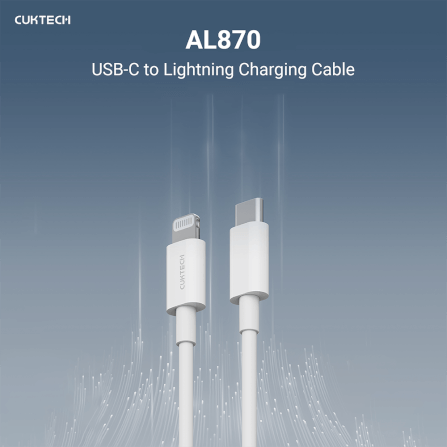 สายชาร์จ USB-C to Lightning CUKTECH รุ่น AL870 สีขาว 1 เมตร รองรับมาตรฐาน MFI_1